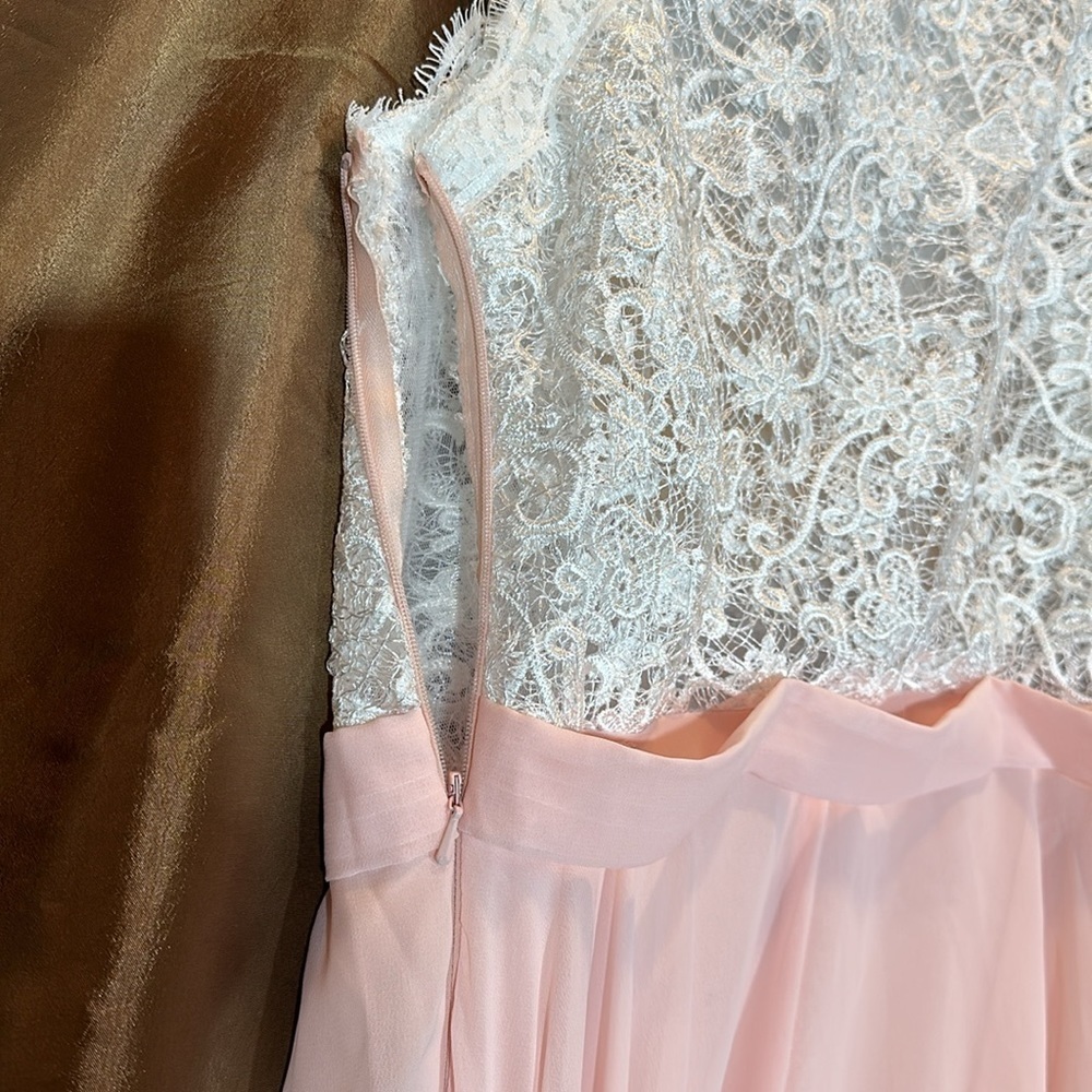 Hebeos Sleeveless Chiffon Dress Laced A-Line - Picture 6 of 7